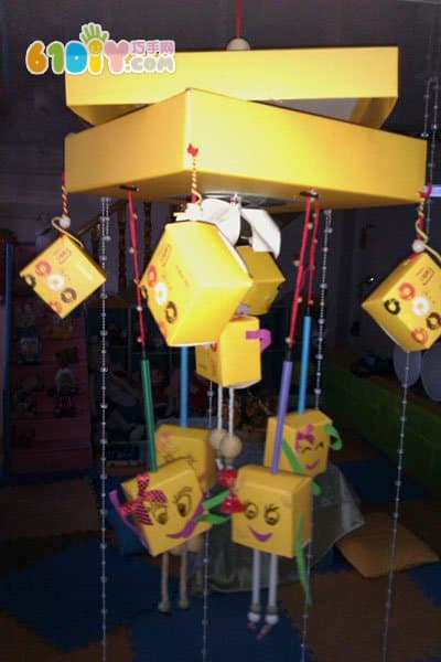 Kindergarten Mid-Autumn Festival Corridor Hanging Mooncake Box Lantern