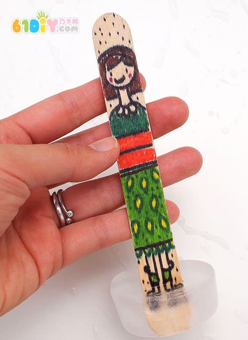 Ice cream stick character doodle handmade