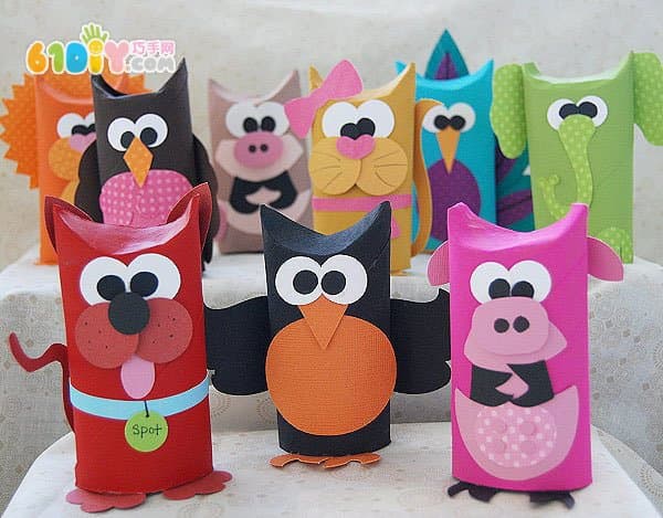 Cute roll paper animal handmade