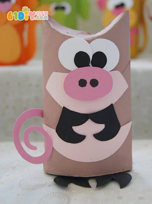 Cute roll paper animal handmade