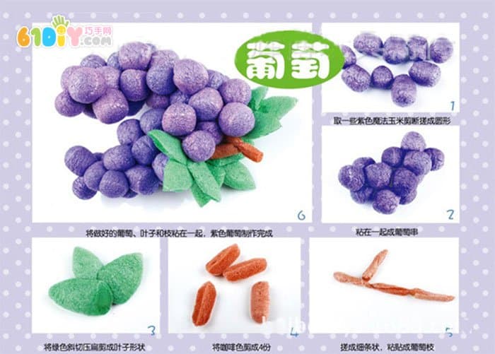 Handmade Corn Kernel Fruit Tutorial: Making Realistic Grapes