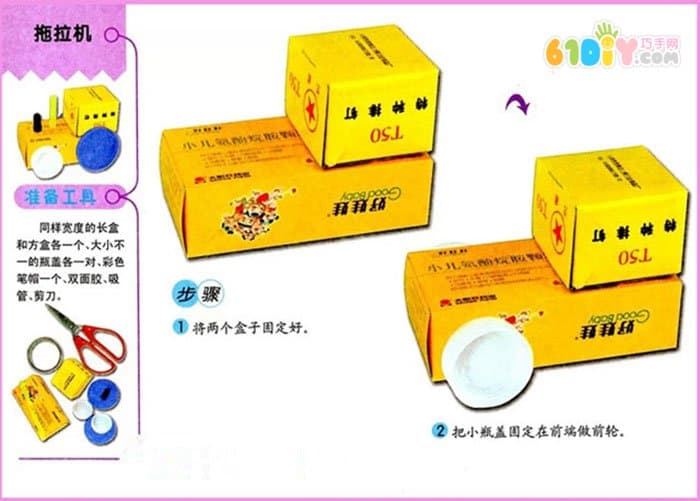 Child waste utilization manual carton tractor