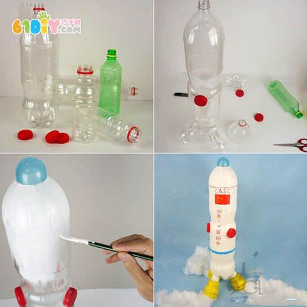 Making a space rocket from a beverage bottle