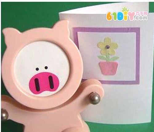 Children's making teacher's day flower greeting card