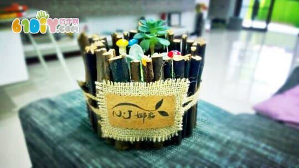 Handmade Branch Flower Pot