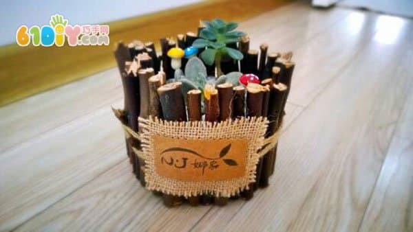 Handmade Branch Flower Pot