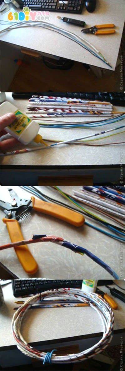 Turn waste into treasure handmade newspaper weave flower basket