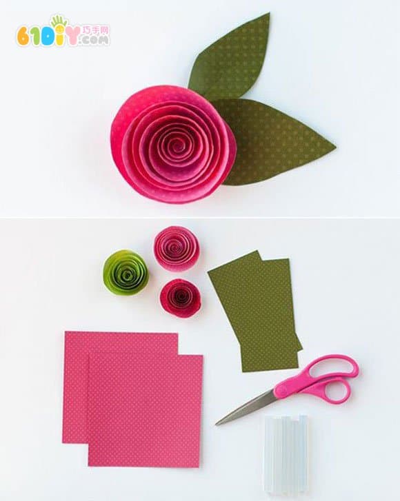 Teacher's Day Making Roll Paper Rose Handmade