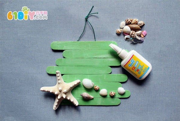 Handmade Ice Cream Stick Shell Ornaments