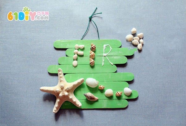 Handmade Ice Cream Stick Shell Ornaments