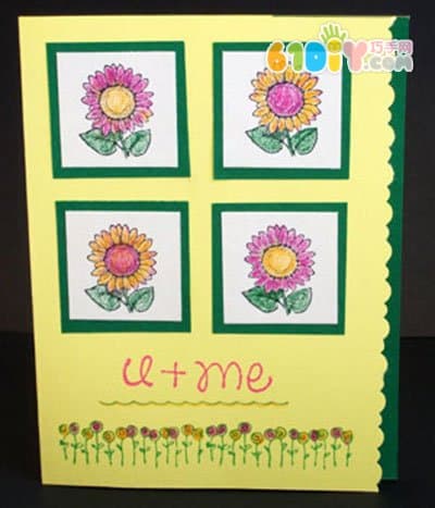 Teacher's Day Card Tutorial Simple Repeat Print Card