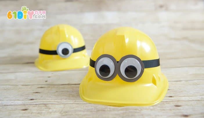 Construction hat handmade small yellow man