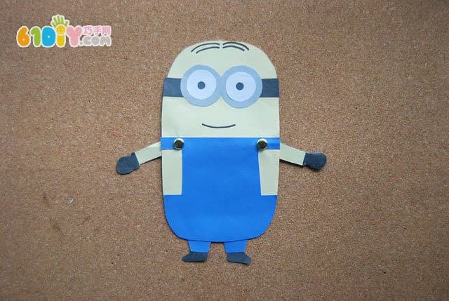 Children's Paper Art - Little Yellow Man Handmade