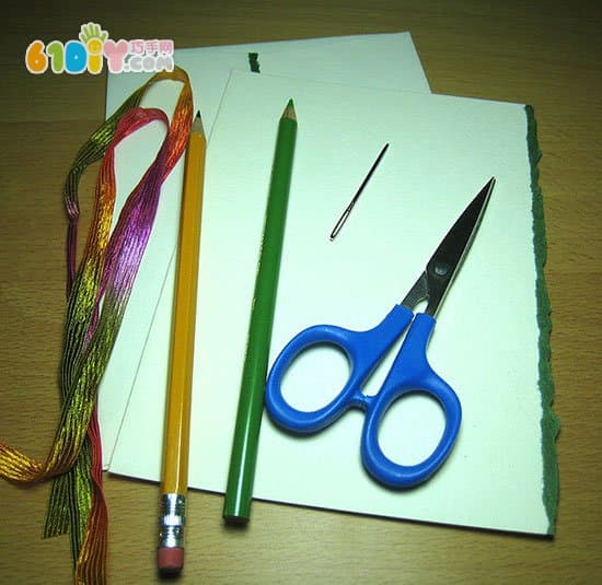 Children's handmade Thanksgiving ribbon bouquet card making