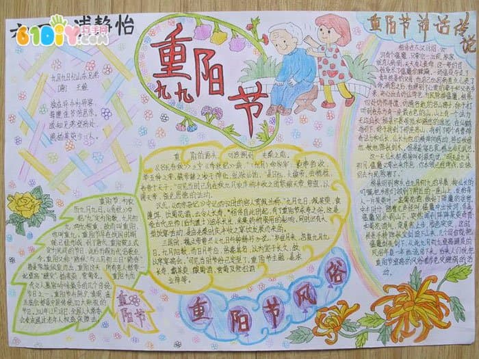 Chongyang Festival handwritten newspaper pictures