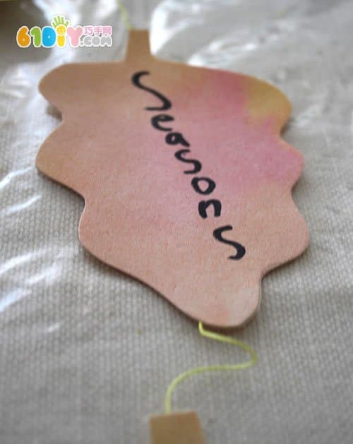 Children's autumn handmade beautiful leaves hanging