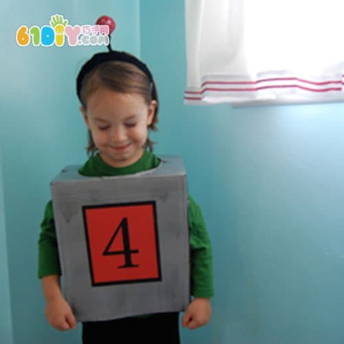 Parent-child DIY carton handmade Halloween robot costume