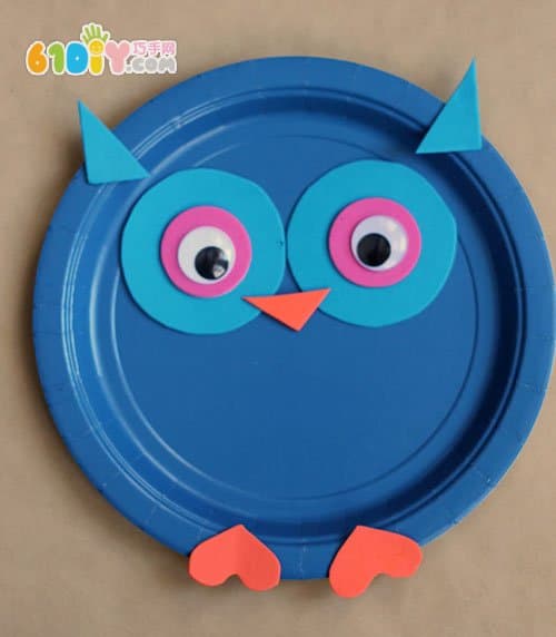 Children's paper tray handmade Owl DIY production