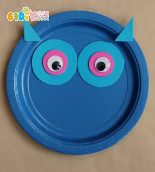 Children's paper tray handmade Owl DIY production