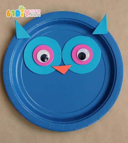Children's paper tray handmade Owl DIY production