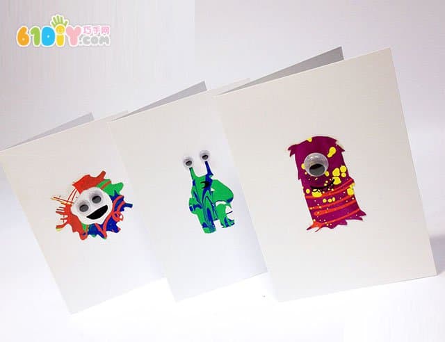 Halloween handmade greeting card tutorial cute monster card