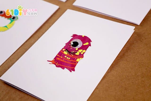 Halloween handmade greeting card tutorial cute monster card