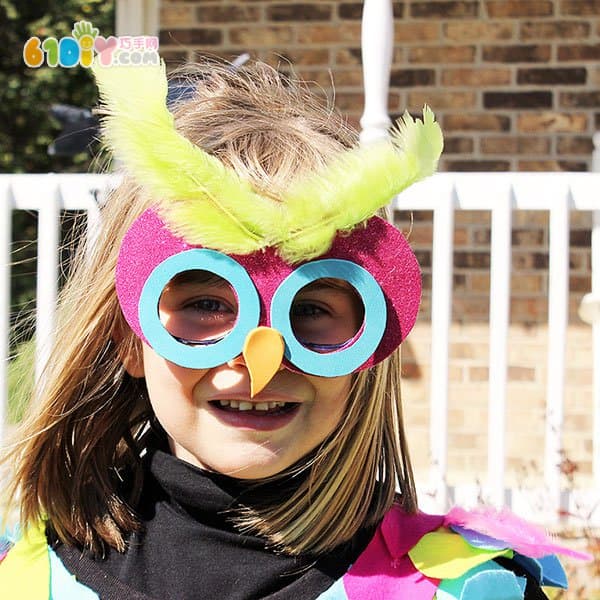 Halloween handmade owl mask making