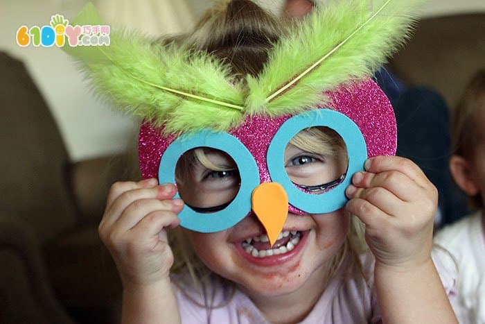 Halloween handmade owl mask making