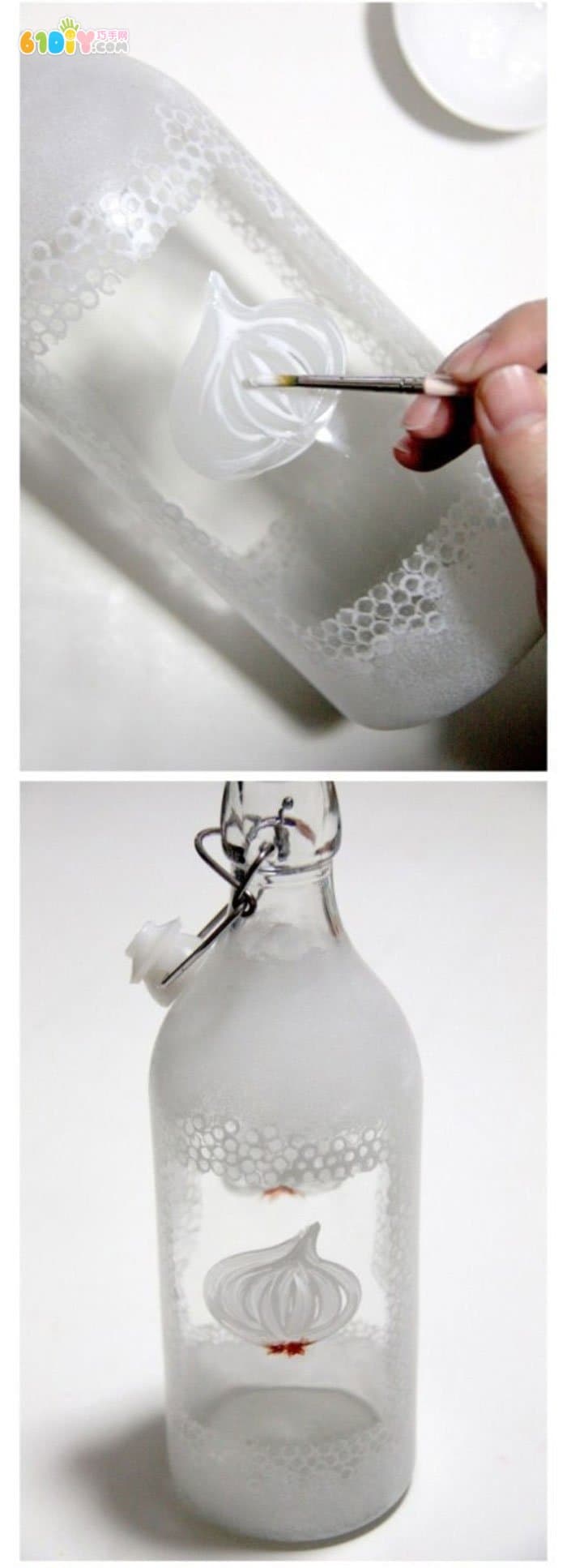 Glass jar doodle handmade