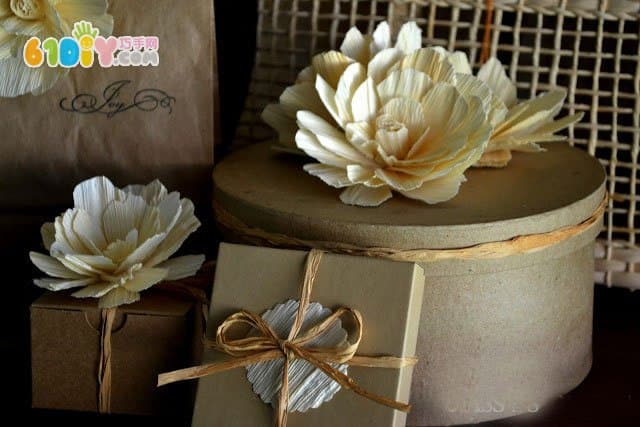 Corn husk handmade decoration flowers