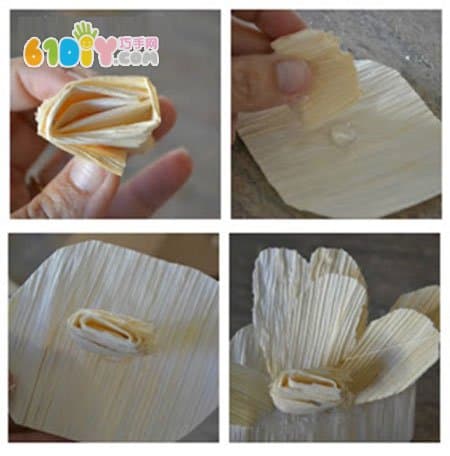 Corn husk handmade decoration flowers