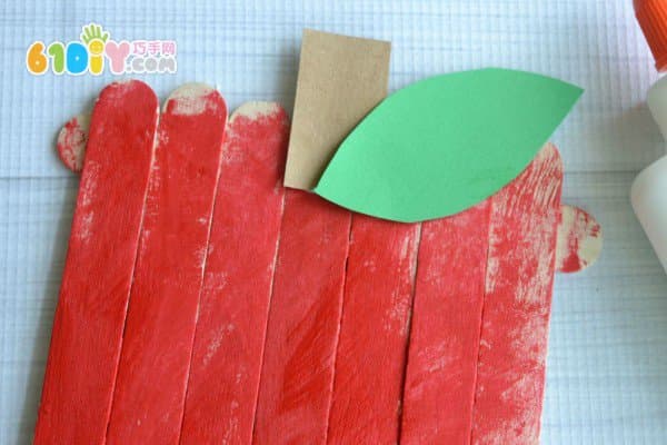 Autumn fruit handmade ice cream stick making apple