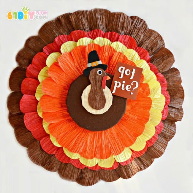 Wrinkle Paper Making Thanksgiving Turkey Tutorial