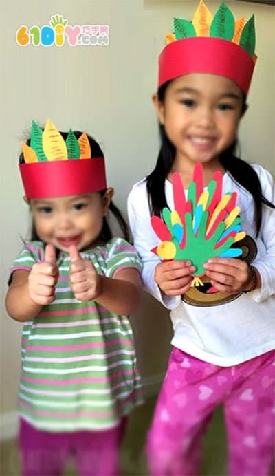Children's handmade Indian headgear