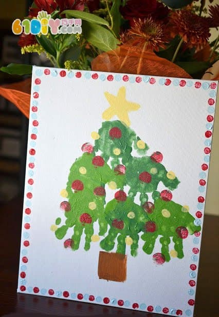 Creative Christmas hand prints
