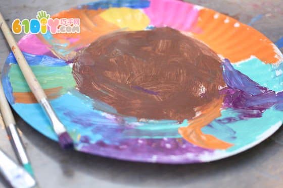 Thanksgiving handmade paper tray making turkey