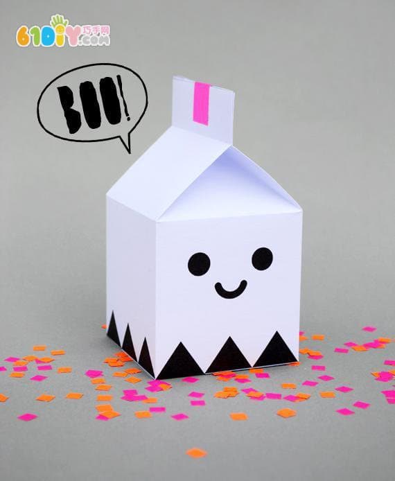House shaped ghost carton making method