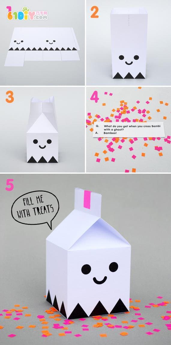 House shaped ghost carton making method