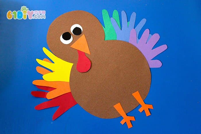 Simple cardboard turkey handmade