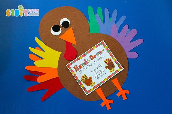 Simple cardboard turkey handmade