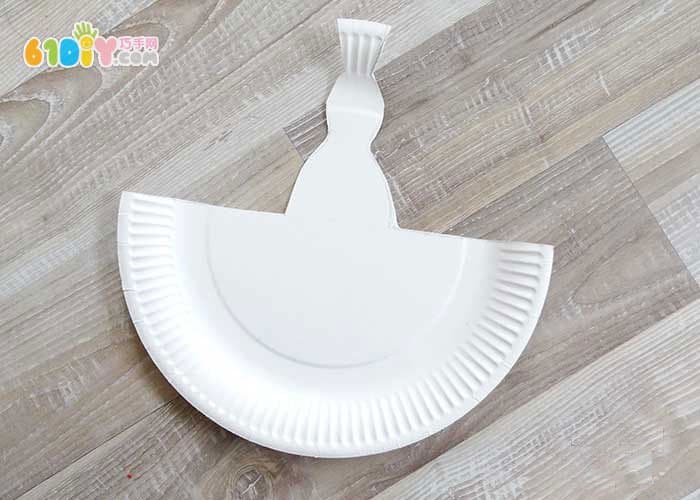 Children's paper tray handmade cute green peacock making