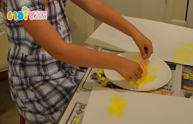 Bubble film DIY corn wreath handmade