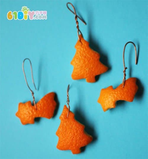 Orange peel waste using handmade star ornaments
