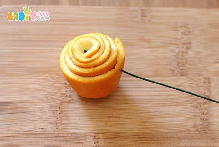 Orange peel handmade roses