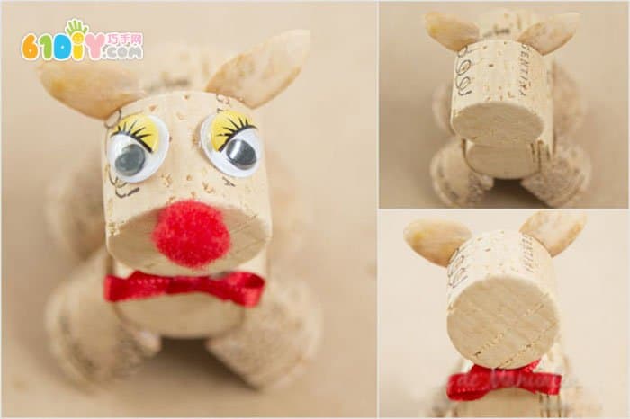 Christmas making wine cork DIY reindeer