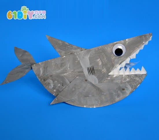 Children's paper tray animal handmade big shark