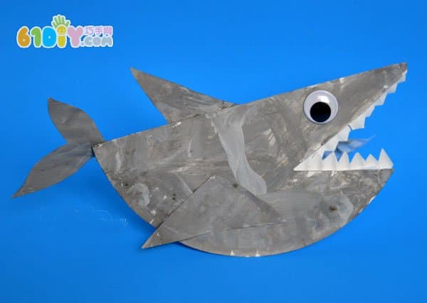 Children's paper tray animal handmade big shark
