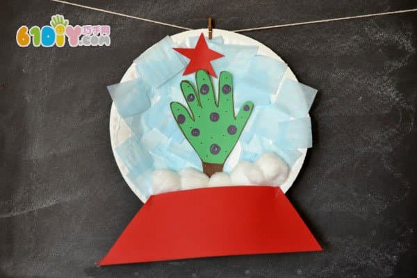 Christmas production paper tray DIY beautiful snowball ornaments