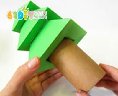 Christmas handmade cardboard making stereo christmas tree