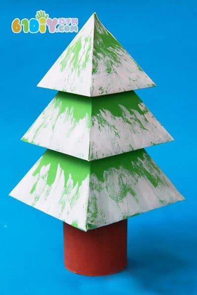 Christmas handmade cardboard making stereo christmas tree